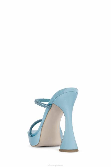 Jeffrey Campbell film NDHB1092 platform sandaal blauw satijn blauw vrouwen