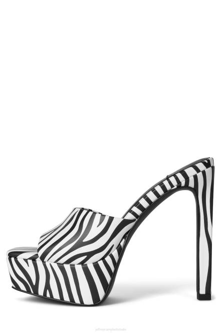 Jeffrey Campbell gaan-glam NDHB945 platform sandaal zwart witte zebra vrouwen