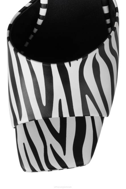 Jeffrey Campbell gaan-glam NDHB945 platform sandaal zwart witte zebra vrouwen