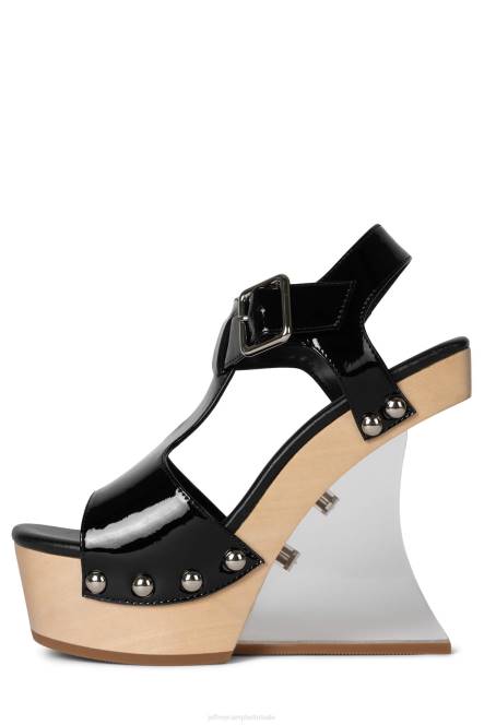Jeffrey Campbell gallerij NDHB942 platform sandaal zwart patent vrouwen