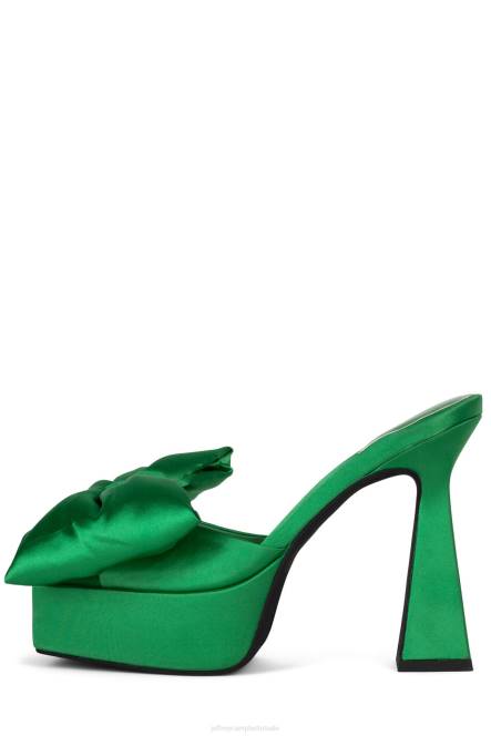 Jeffrey Campbell gazenia NDHB1000 platform sandaal groen satijn vrouwen