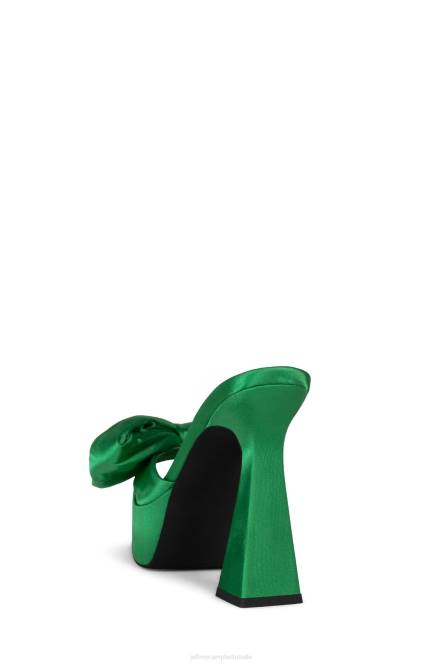 Jeffrey Campbell gazenia NDHB1000 platform sandaal groen satijn vrouwen