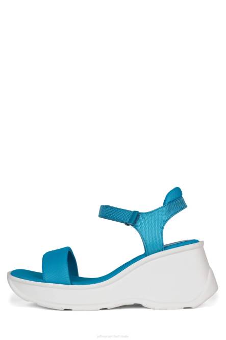 Jeffrey Campbell gefocust NDHB42 platform sandaal blauw wit combi vrouwen