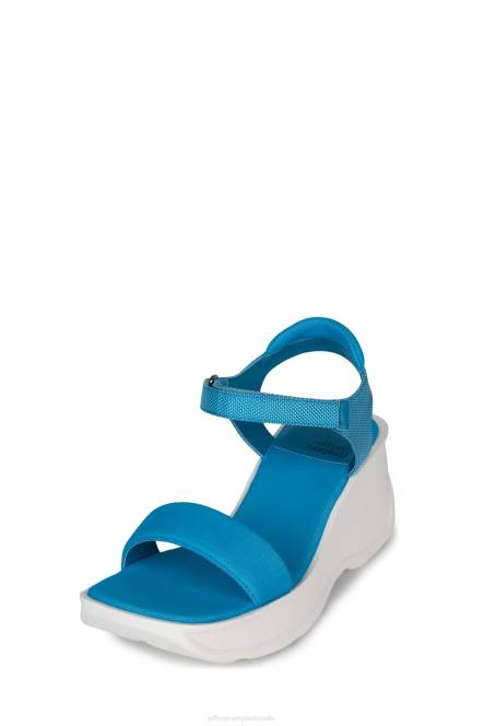 Jeffrey Campbell gefocust NDHB42 platform sandaal blauw wit combi vrouwen