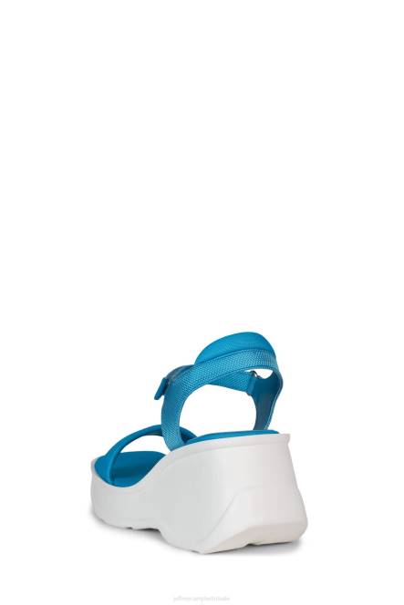 Jeffrey Campbell gefocust NDHB42 platform sandaal blauw wit combi vrouwen