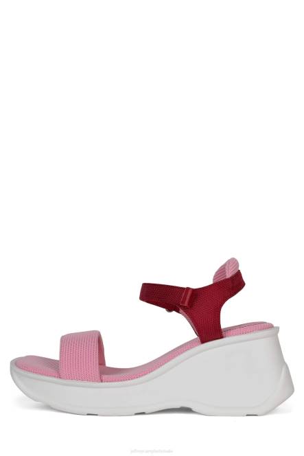 Jeffrey Campbell gefocust NDHB44 platform sandaal roze rode combi vrouwen