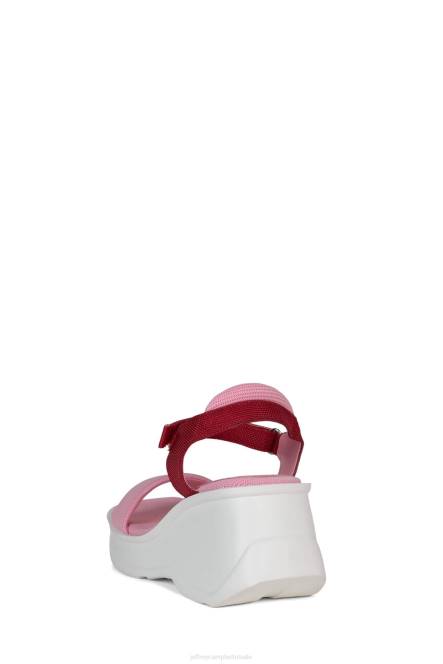 Jeffrey Campbell gefocust NDHB44 platform sandaal roze rode combi vrouwen