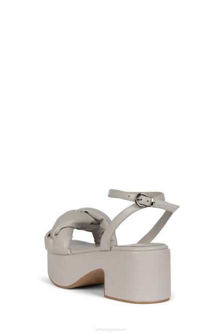 Jeffrey Campbell gevlochten NDHB1197 platform sandaal lichtgrijs vrouwen