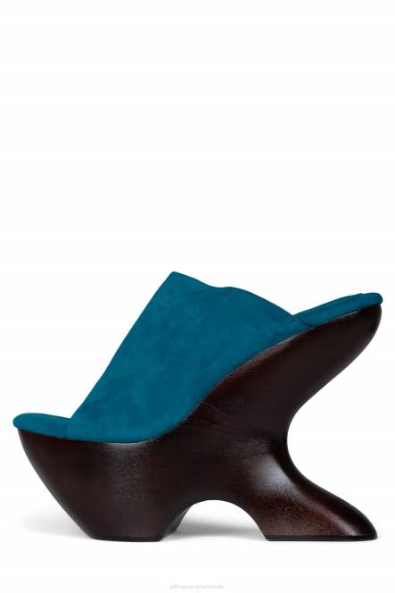 Jeffrey Campbell gia-2 NDHB1066 platform sandaal teal suède bruin vrouwen