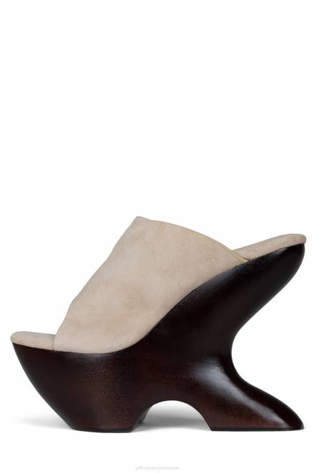 Jeffrey Campbell gia-2 NDHB1067 platform sandaal beige suède donkerbruin vrouwen
