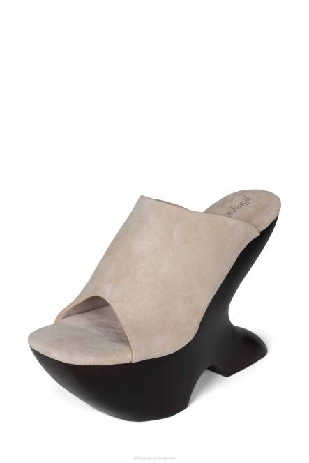 Jeffrey Campbell gia-2 NDHB1067 platform sandaal beige suède donkerbruin vrouwen