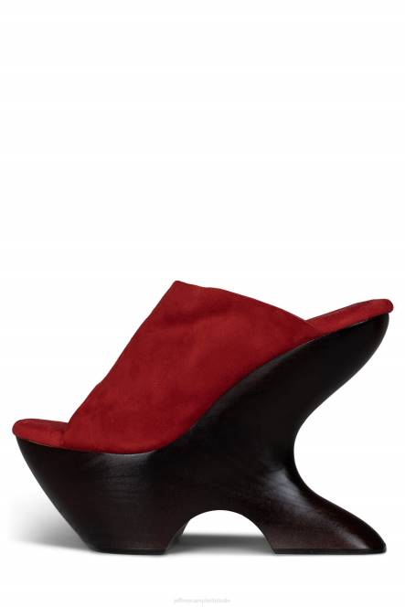 Jeffrey Campbell gia-2 NDHB1068 platform sandaal rood suède bruin vrouwen