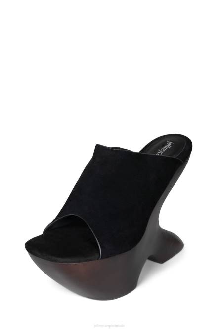 Jeffrey Campbell gia-2 NDHB1069 platform sandaal zwart suède donkerbruin vrouwen