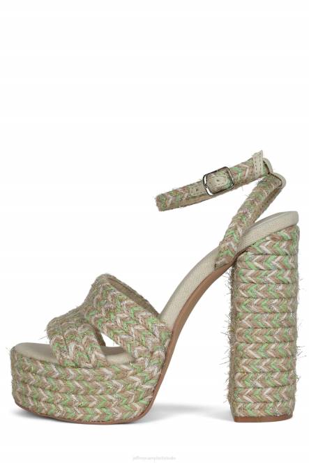 Jeffrey Campbell gieren NDHB1173 platform sandaal groene multi vrouwen