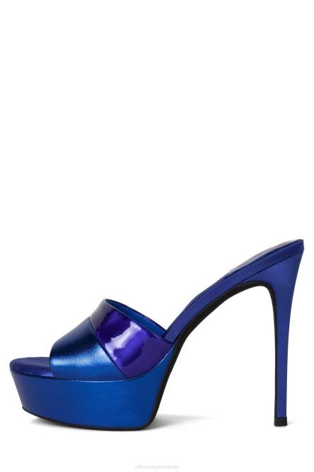 Jeffrey Campbell grens NDHB937 platform sandaal blauwe metallic combinatie vrouwen
