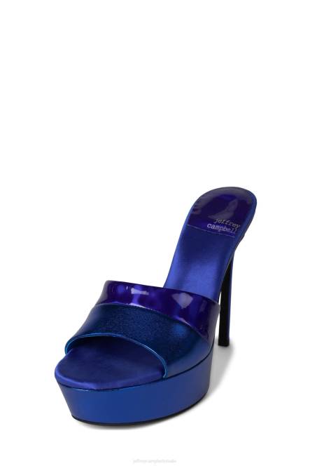 Jeffrey Campbell grens NDHB937 platform sandaal blauwe metallic combinatie vrouwen
