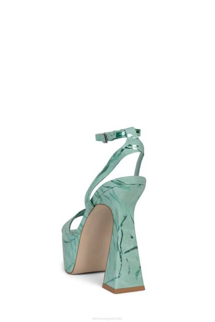 Jeffrey Campbell groeven NDHB972 platform sandaal groene combi vrouwen