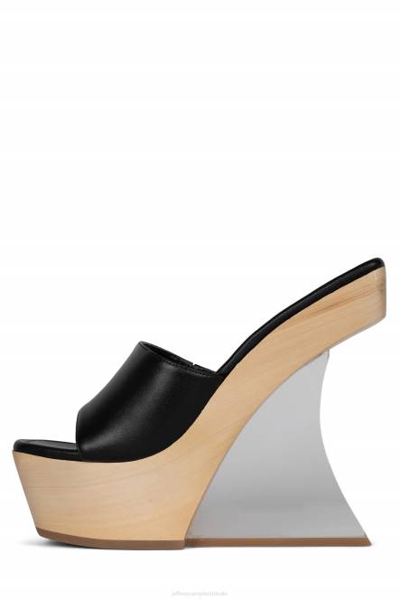 Jeffrey Campbell helder NDHB1063 platform sandaal zwart naturel vrouwen