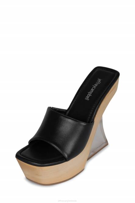 Jeffrey Campbell helder NDHB1063 platform sandaal zwart naturel vrouwen