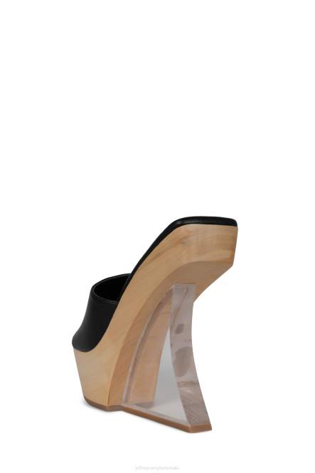 Jeffrey Campbell helder NDHB1063 platform sandaal zwart naturel vrouwen