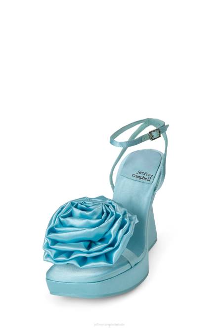 Jeffrey Campbell hibiscus NDHB938 platform sandaal hemelsblauw satijn vrouwen