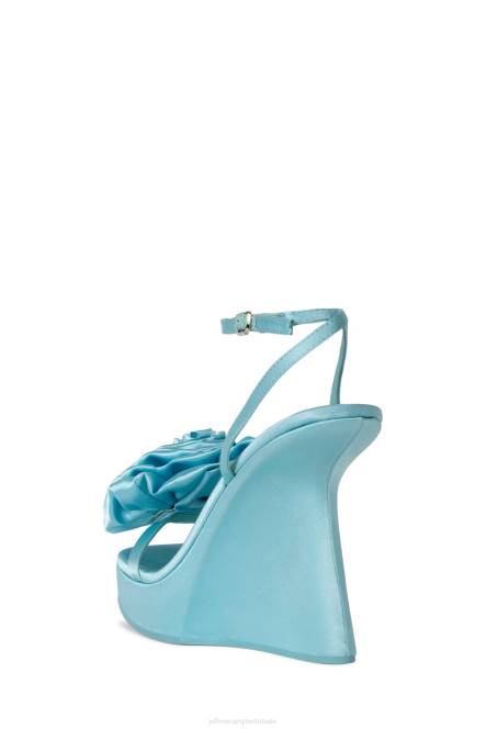 Jeffrey Campbell hibiscus NDHB938 platform sandaal hemelsblauw satijn vrouwen