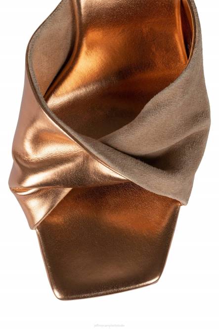 Jeffrey Campbell hollyraar NDHB1123 platform sandaal roségoud natuurlijk suède vrouwen