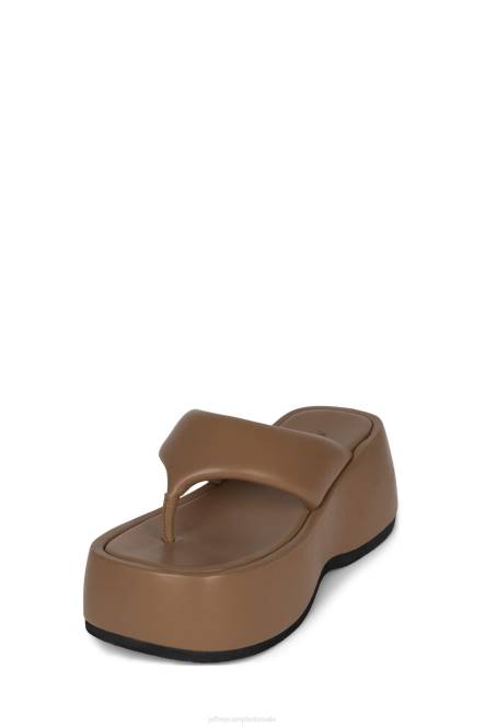 Jeffrey Campbell huilebalk NDHB248 platform sandaal lichtbruin vrouwen