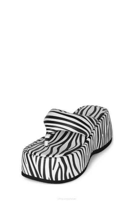 Jeffrey Campbell huilebalk NDHB261 platform sandaal zwart witte zebra vrouwen