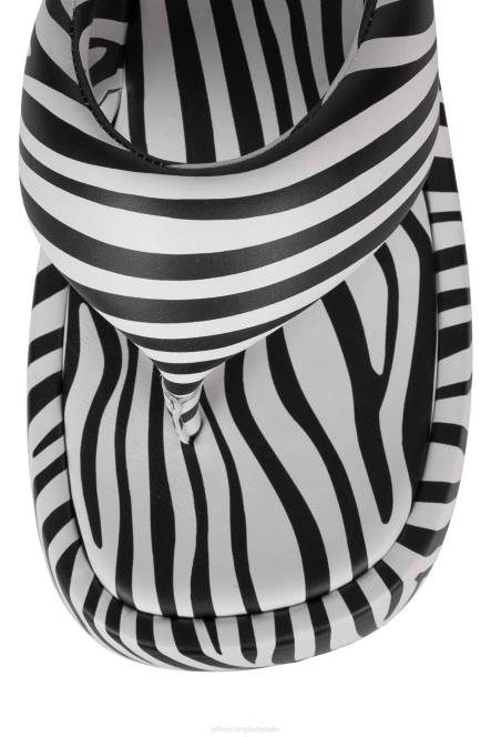 Jeffrey Campbell huilebalk NDHB261 platform sandaal zwart witte zebra vrouwen