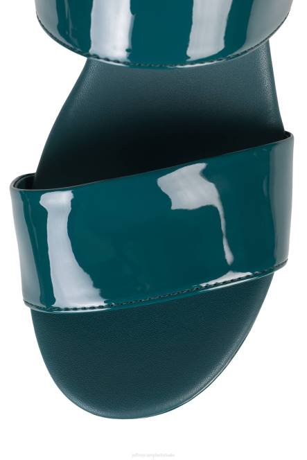 Jeffrey Campbell humeurig NDHB1076 platform sandaal blauwgroen patent vrouwen