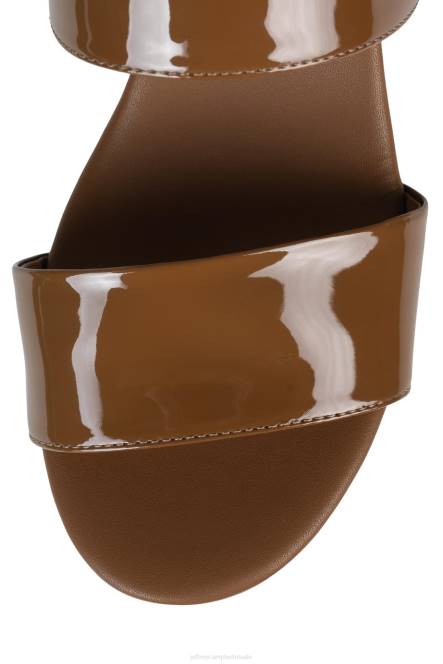 Jeffrey Campbell humeurig NDHB1077 platform sandaal lichtbruin lakleer vrouwen