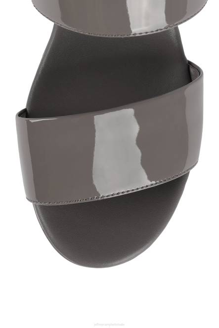 Jeffrey Campbell humeurig NDHB1187 platform sandaal grijs patent vrouwen