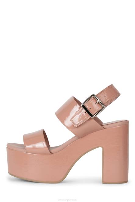 Jeffrey Campbell humeurig NDHB947 platform sandaal Blush gekreukt patent vrouwen