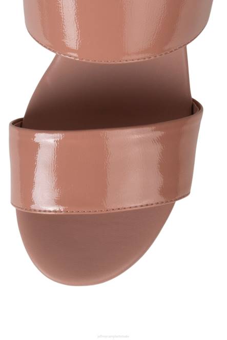 Jeffrey Campbell humeurig NDHB947 platform sandaal Blush gekreukt patent vrouwen