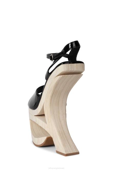 Jeffrey Campbell intuïtief NDHB919 platform sandaal zwart patent vrouwen