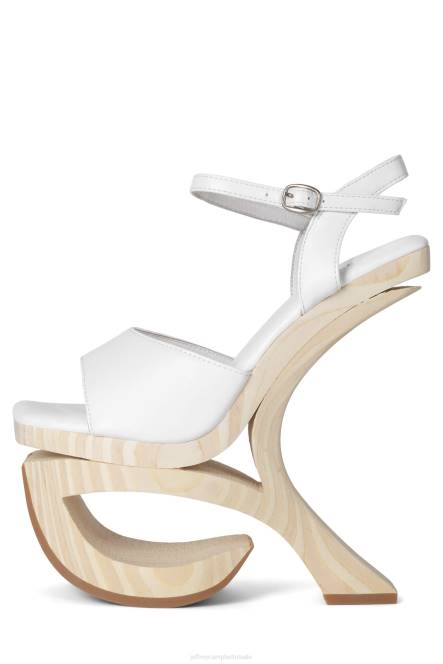 Jeffrey Campbell intuïtief NDHB920 platform sandaal wit vrouwen