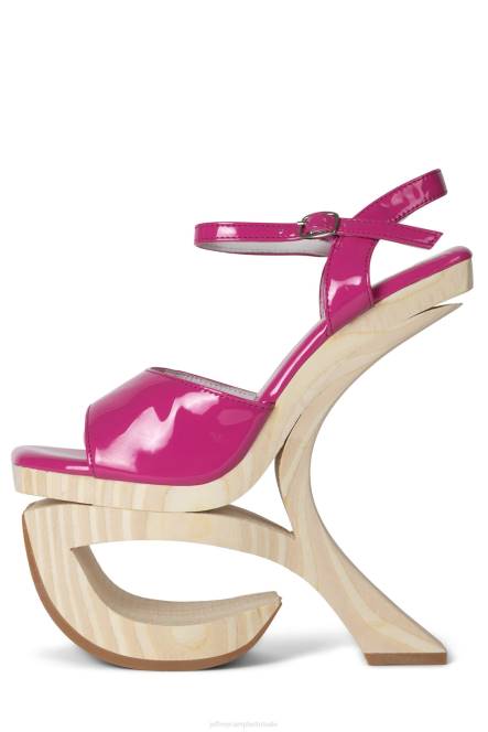 Jeffrey Campbell intuïtief NDHB921 platform sandaal fuchsia patent vrouwen