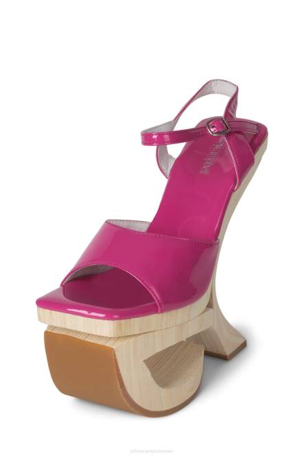 Jeffrey Campbell intuïtief NDHB921 platform sandaal fuchsia patent vrouwen