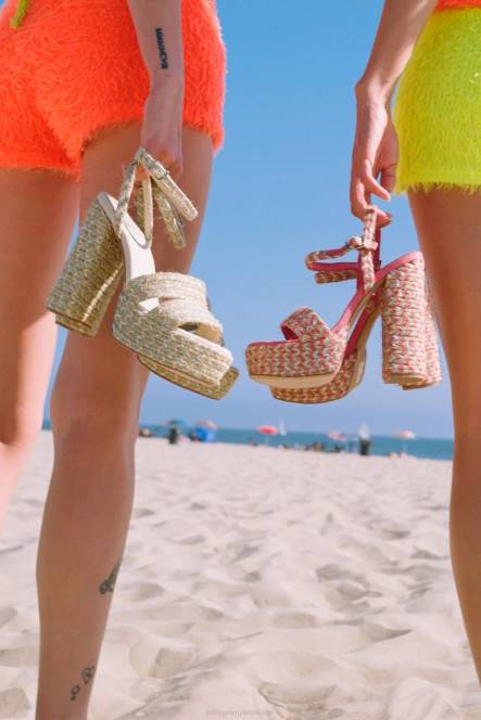 Jeffrey Campbell jachtig NDHB1169 platform sandaal blauwe multi vrouwen