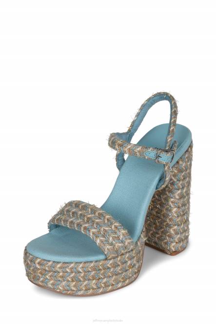 Jeffrey Campbell jachtig NDHB1169 platform sandaal blauwe multi vrouwen