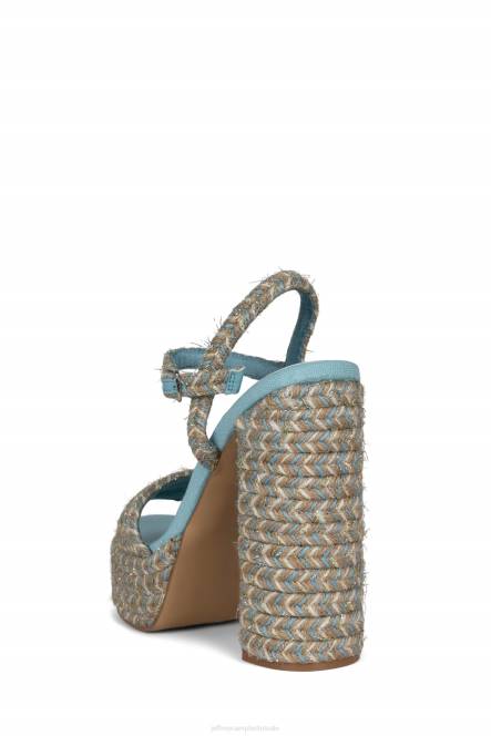 Jeffrey Campbell jachtig NDHB1169 platform sandaal blauwe multi vrouwen