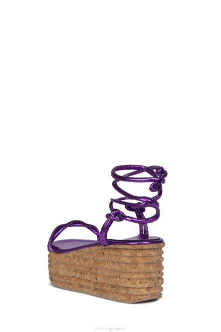 Jeffrey Campbell kamille NDHB1168 platform sandaal paars metaalachtig vrouwen