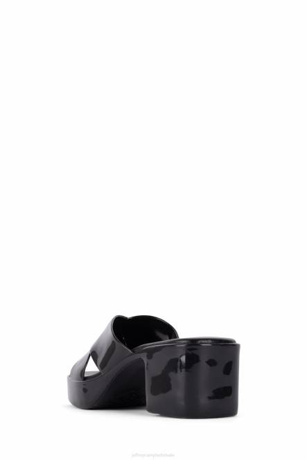 Jeffrey Campbell kauwgom NDHB141 platform sandaal zwart glanzend vrouwen