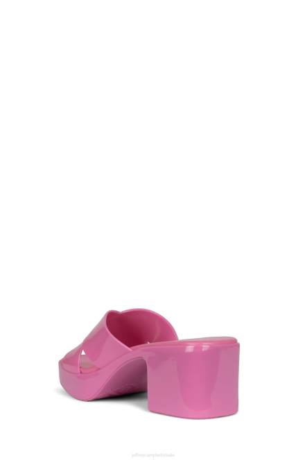 Jeffrey Campbell kauwgom NDHB144 platform sandaal helder roze glanzend vrouwen