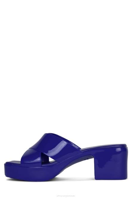 Jeffrey Campbell kauwgom NDHB145 platform sandaal blauw glanzend vrouwen