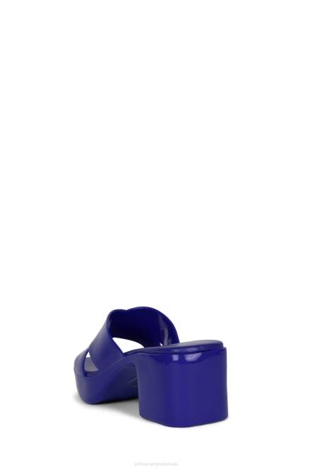 Jeffrey Campbell kauwgom NDHB145 platform sandaal blauw glanzend vrouwen