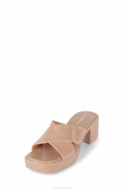 Jeffrey Campbell kauwgom NDHB146 platform sandaal naakt glanzend vrouwen