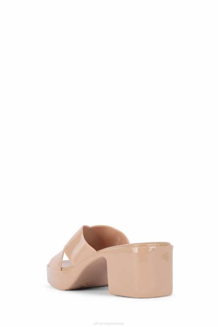 Jeffrey Campbell kauwgom NDHB146 platform sandaal naakt glanzend vrouwen