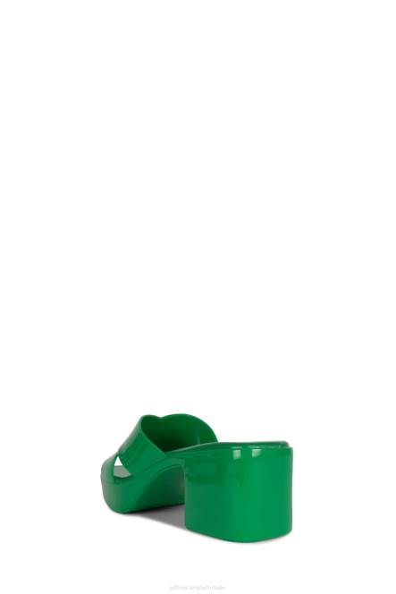 Jeffrey Campbell kauwgom NDHB147 platform sandaal groen glanzend vrouwen